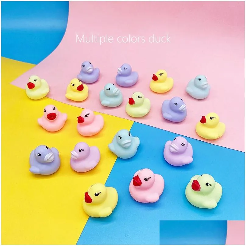 bathing toys ducks animals colorful soft rubber float squeeze sound squeaky bath toy classic rubber duck plastic bathroom swimming