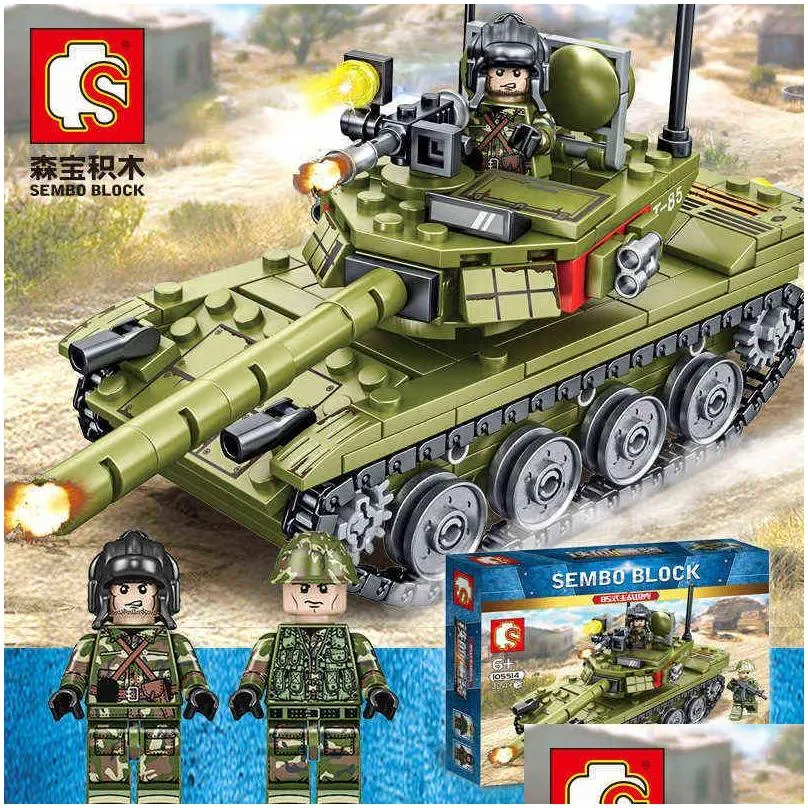 senbao 105514 kits military series 85 main battle tank assembly model