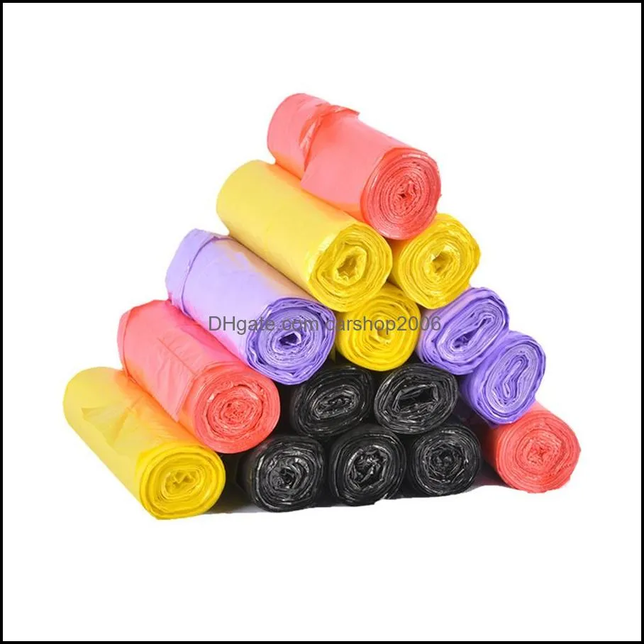 garbage bag household vest type portable color continuous roll plastic