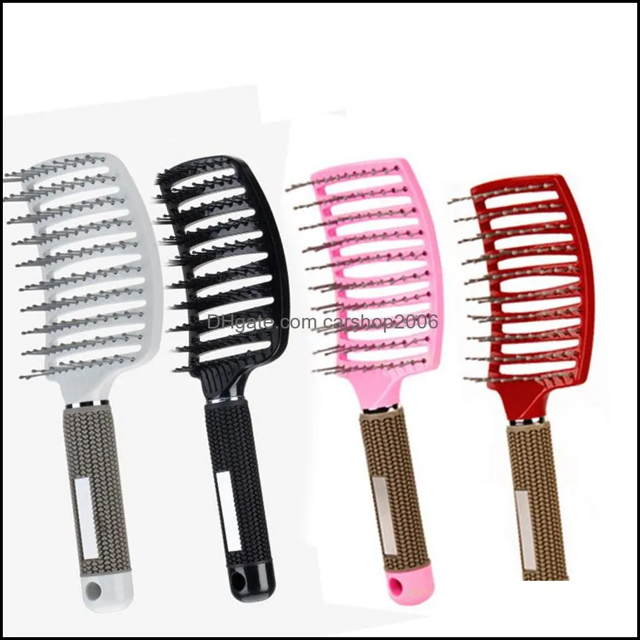 hair clippers accessories big curved hairdressing comb bristle straight plastic curly hair wig smooth massage high cranial top ribs