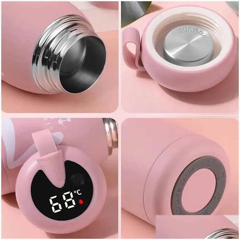 11oz water bottles christmas gifts mass portable coffee mugs incar tea water thermos bottle smart insulation cup temperature display vacuum