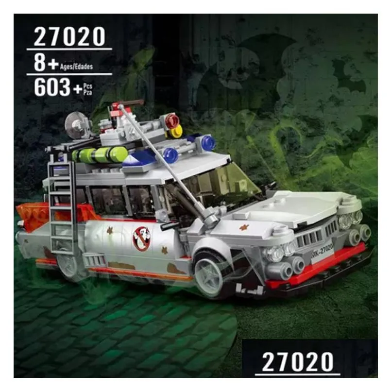 lepin blocks mould king 27020 movie game technic static version ghost bus building blocks 603pcs bricks toys for kids gift