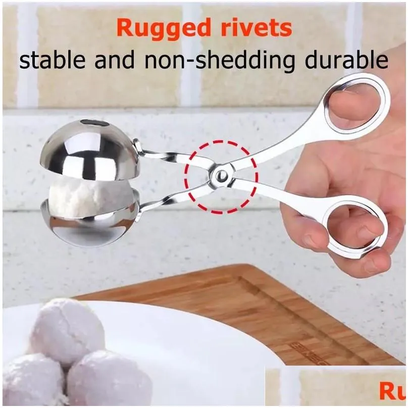 cooking utensils stainless steel meatball maker clip fish ball rice ball making mold form tool kitchen accessories gadgets cuisine