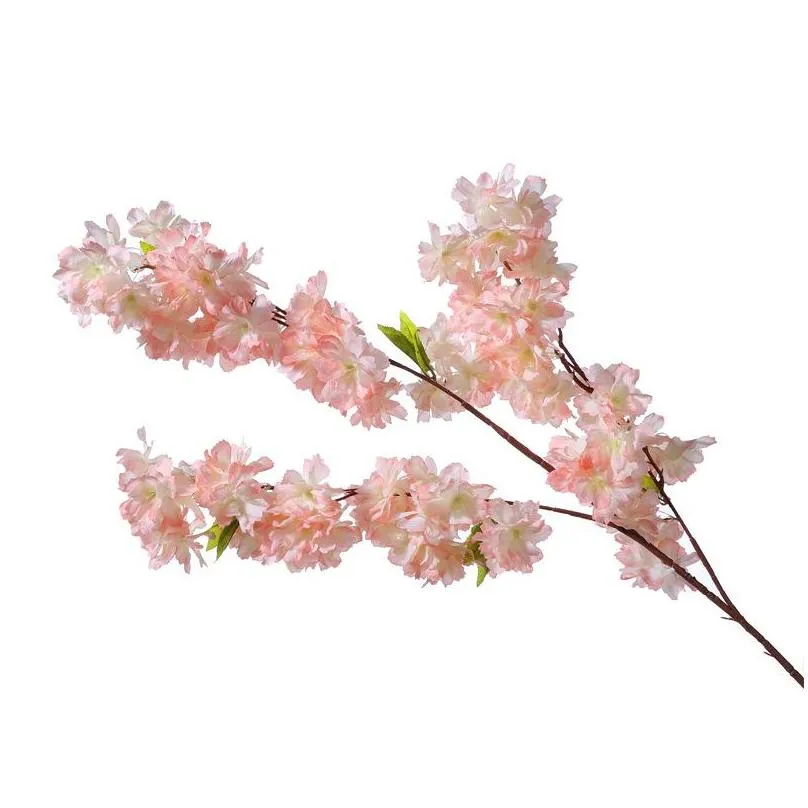 decorative flowers wreaths 1pcs cherry blossoms artificial branches for wedding arch bridge decoration ceiling background wall decor