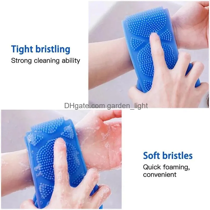 sponge silicone scrub back peeling massage shower extension scrub skin cleansing brush inventory wholesale