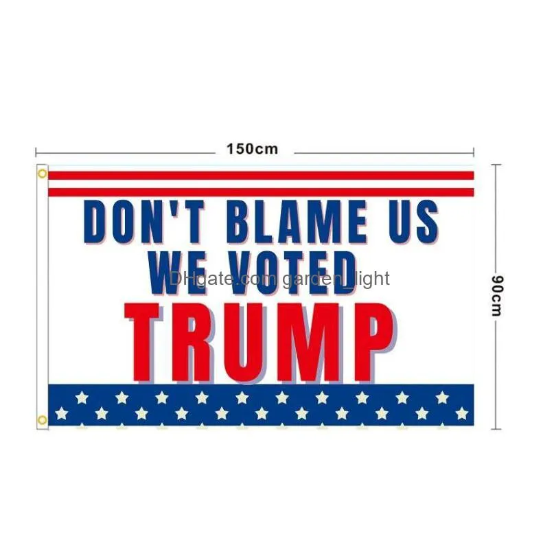 banner flags dont blame me for the 2024 us presidential election i voted for 90x150cm trump inventory wholesale