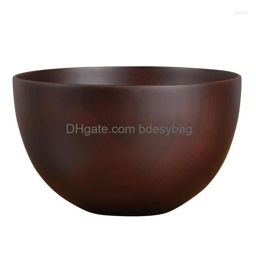 bowls japanese style wooden salad noodle fruits and cereal bowl tableware