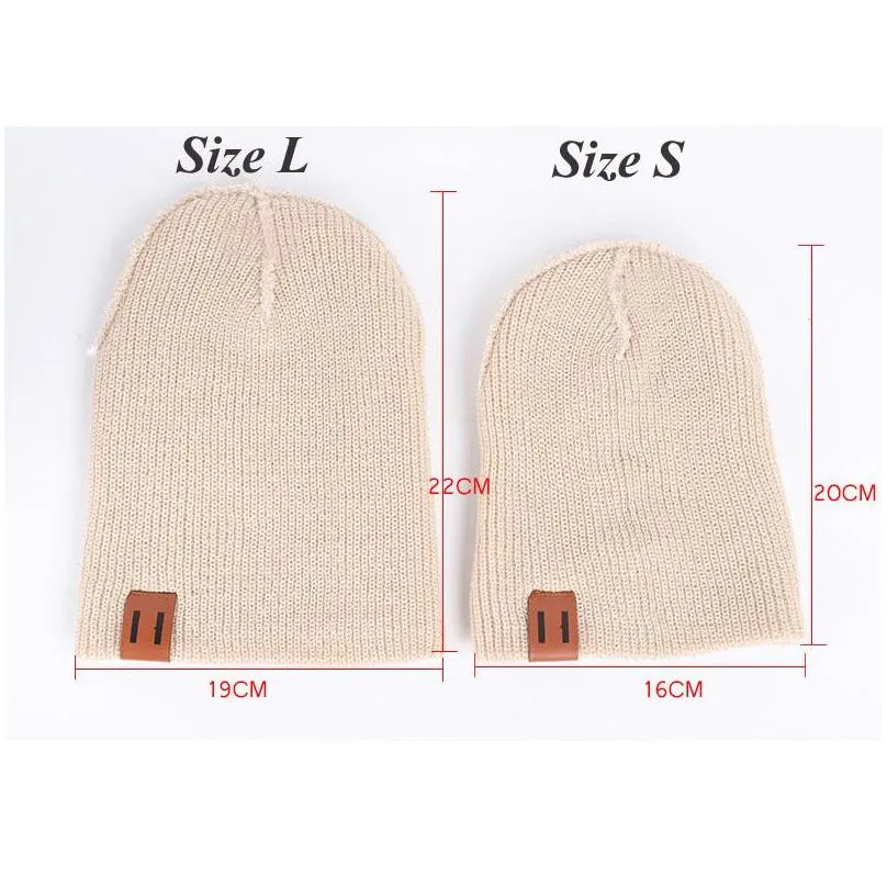 9 colors kids beanie knit children newborn warm winter hat for girls boys baby cap wholesale