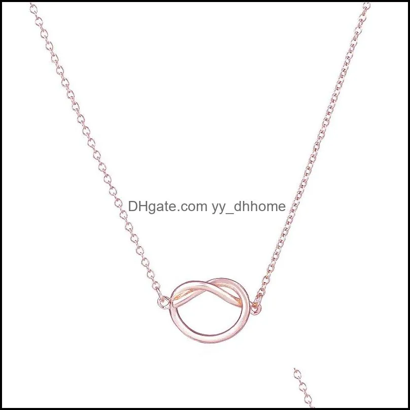 simple design knot necklace pendant women heart infinite necklaces choker forever love gift collar jewelry gifts
