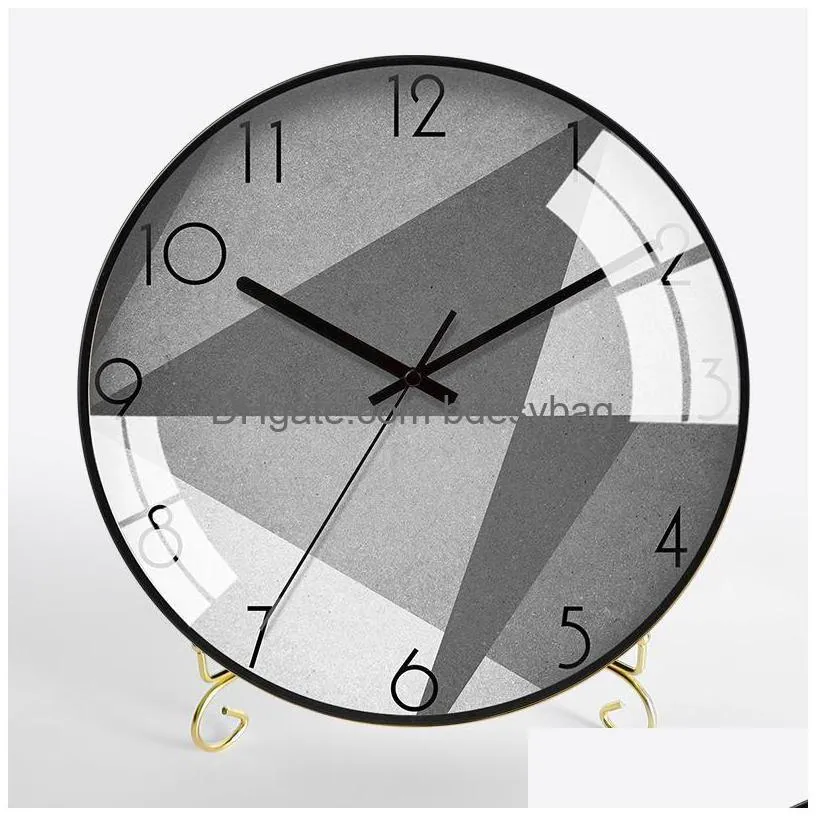 desk table clocks luxury metal smart clock mute mirror livingroom electronic digital watch masa saati home decor ek50tc