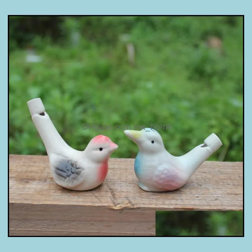 water bird whistle clay bird crafts ceramic glazed bird whistlepeacock birds home decoration office ornaments sn2514