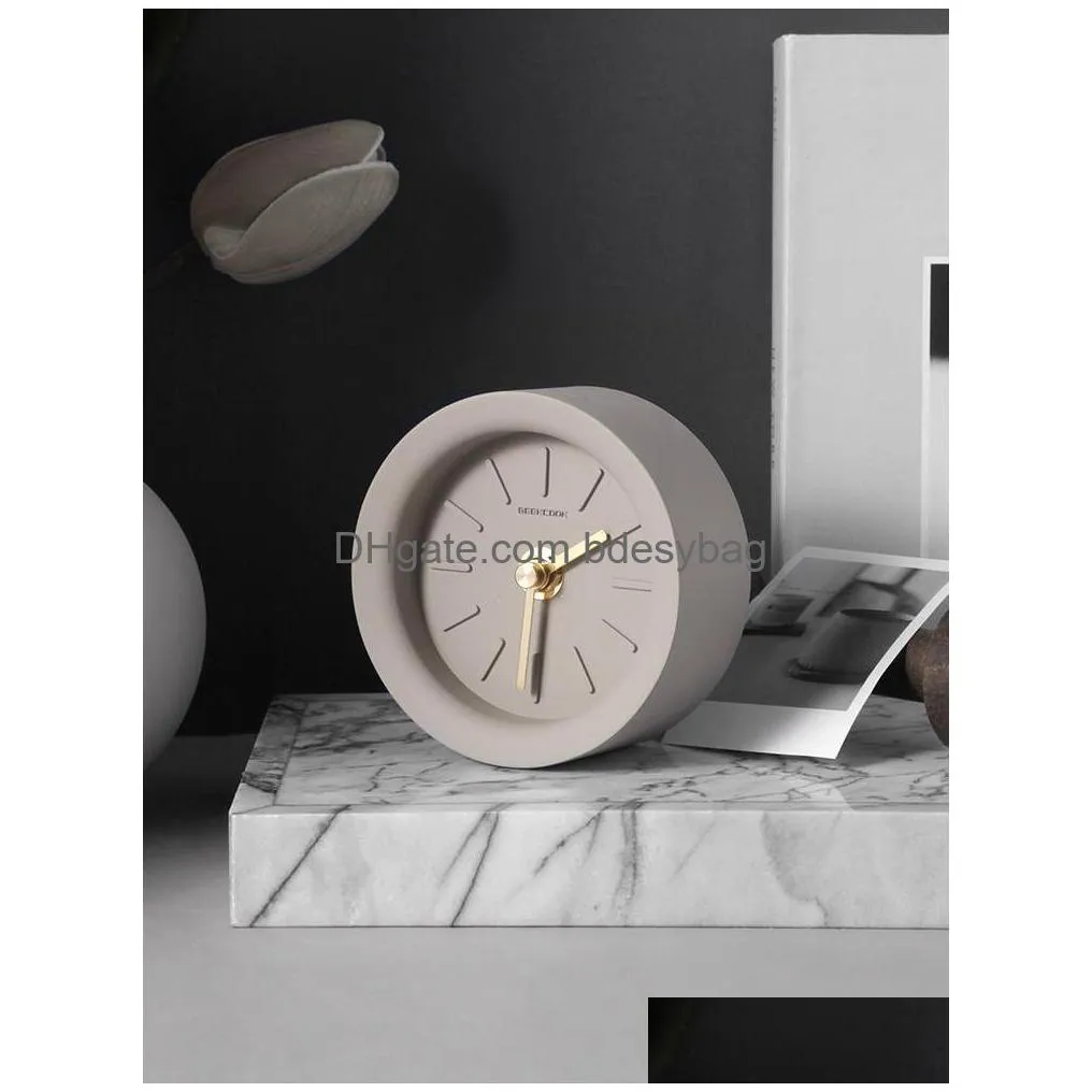 desk table clocks nordic minimalist alarm clock creative living room kids silent electronic bedroom despertador home decoration