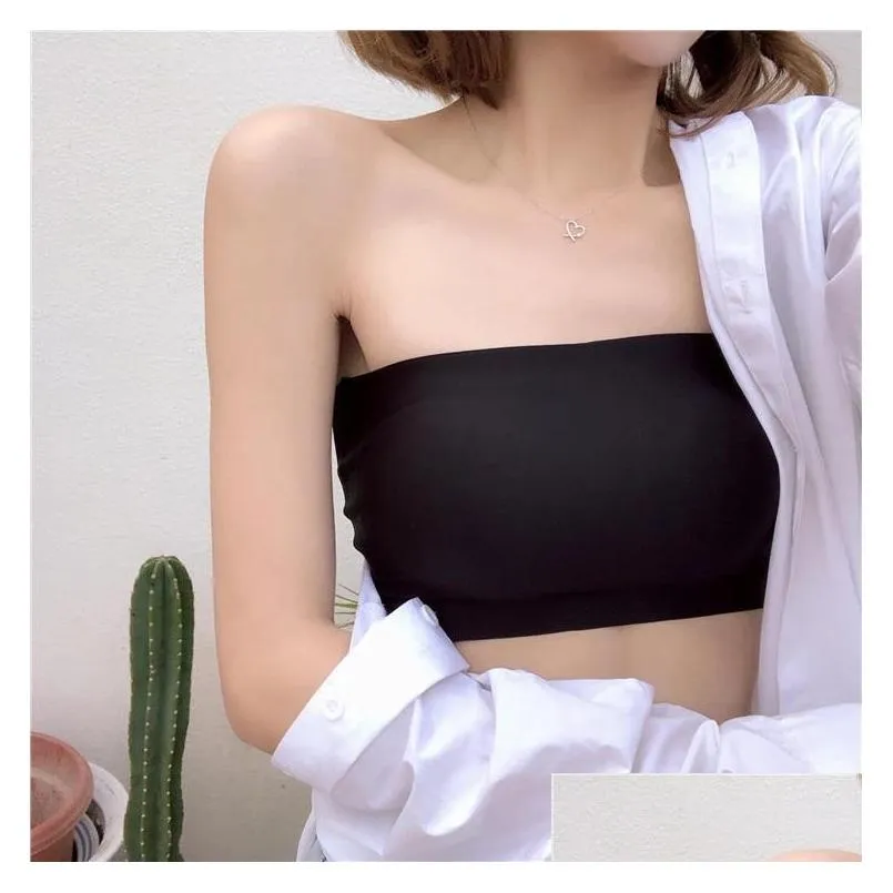 household sundries new one piece seamless tube tops women invisible bra intimates strapless bustier bandeau breathable wrapped chest