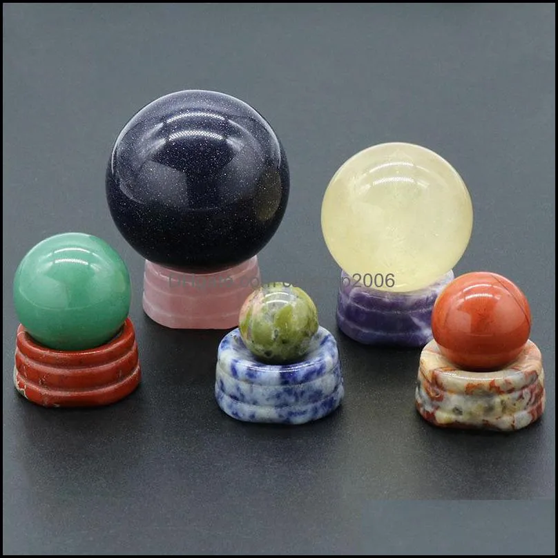 natural crystal agate stone ball base decoration eggshaped stone bottom supporting round ball seat ornaments