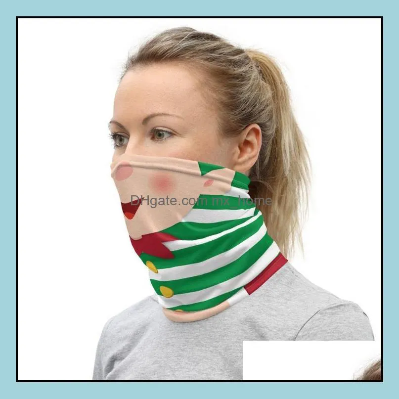 chirstmas face shield bandana face mask outdoor sports bandana mask magic headscarf headband visor neck gaiter christmas decoration gifts
