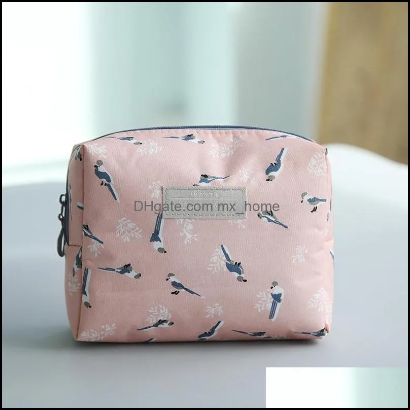 storage bags 1 pc beauty organizer handbag spring flower makeup bag for women large floral cosmetic travel lady
