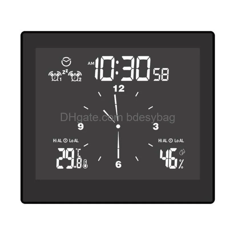 desk table clocks multifunctional bathroom digital clock timer led alarm desktop home decor waterproof hygrometer wall