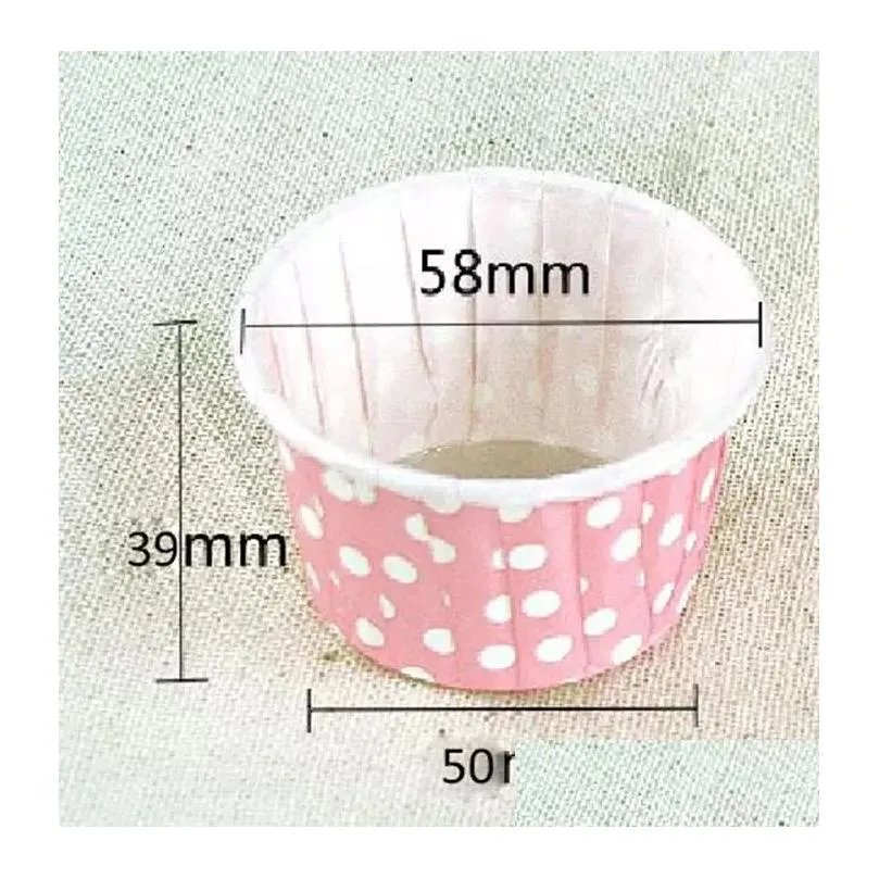 arts and crafts new fashion environment colorful stripe dot paper cake cups 50x39mm baking cup liners mould cake decoration