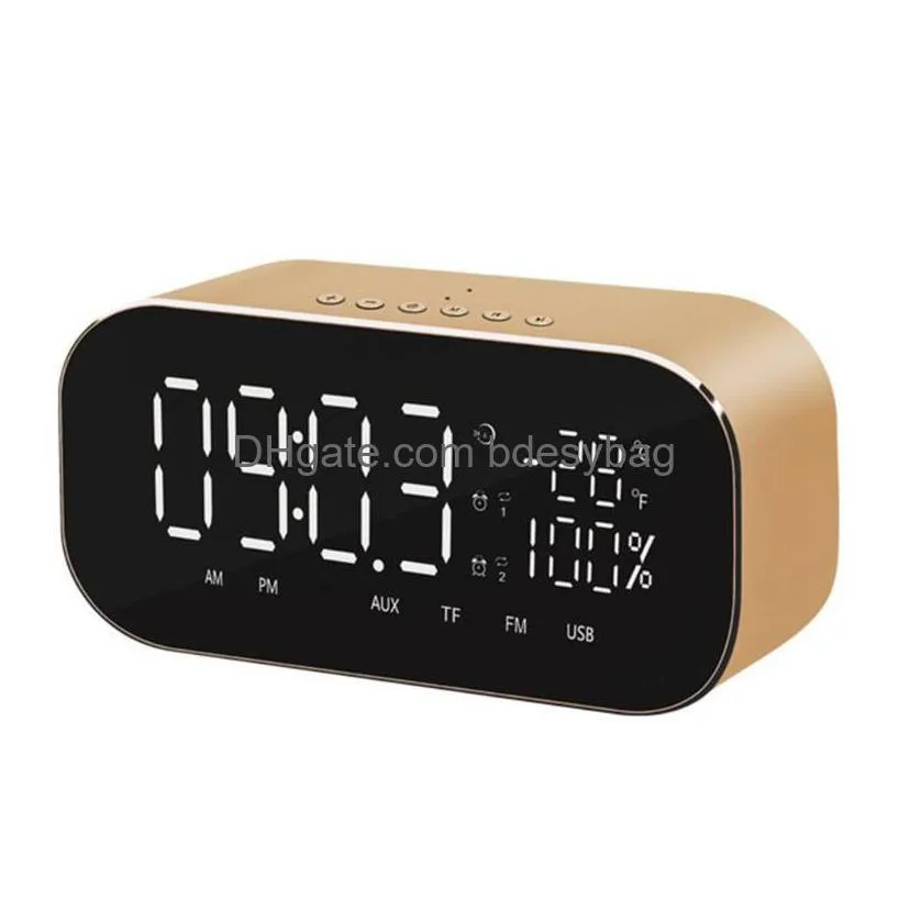 digital smart alarm clock watch table electronic desktop fm radio clocks wireless stereo music player usb wake up desk 