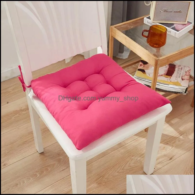 thicken home seat cushion pad 40x40cm square soft office bar chair seat cushions solid color sofa pillow buttocks chair cushion vt1985