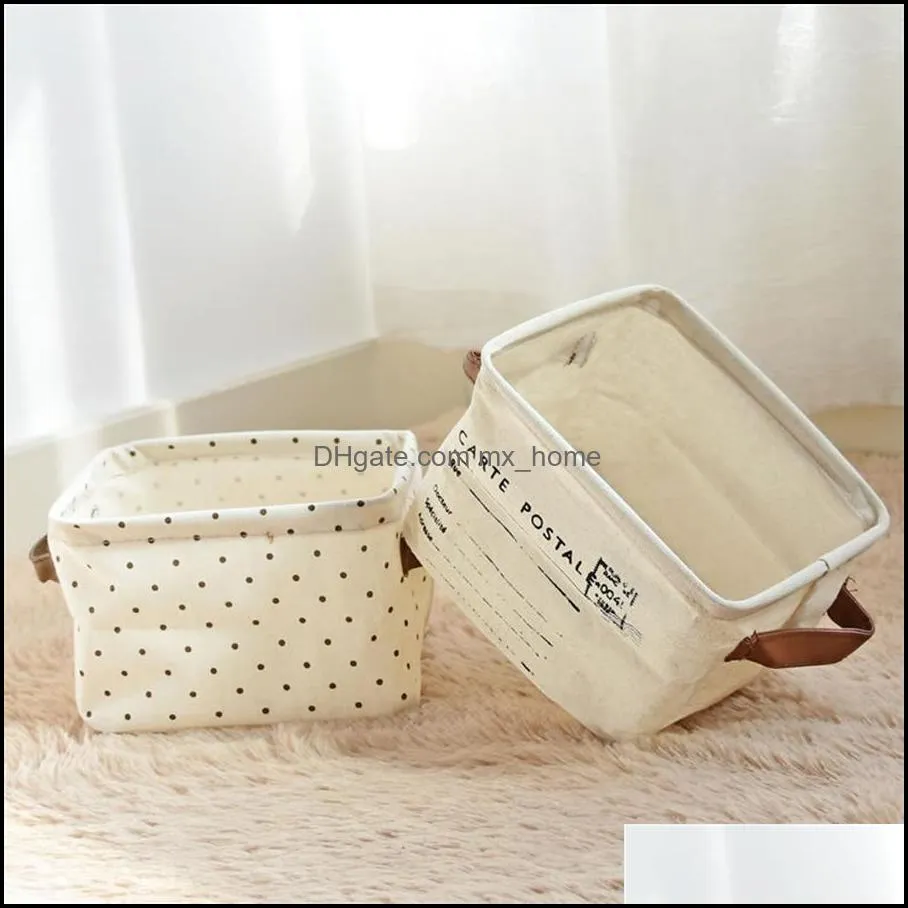 storage bags home finishing cotton linen bread basket cloth waterproof foldable