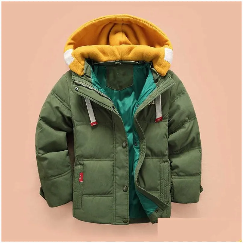 children down parkas 410t winter kids outerwear boys casua warm coats jackets with hood