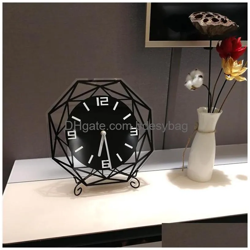 desk table clocks creative modern design rpet acrylic clock watch for home living room decoration crafts gift