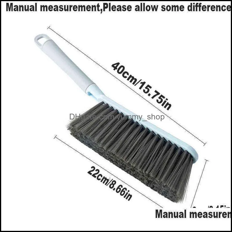 1pc soft bristle cleaning brush long handle bed clean brushes broom mane dusting sofa sheet sweep bed home supplies vtm eb1060