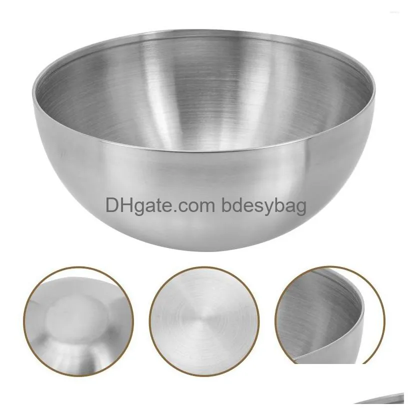 bowls bowl salad stainless steel soup korean serving metal rice container ramen fruit kitchen noodle cereal pasta mixing storage