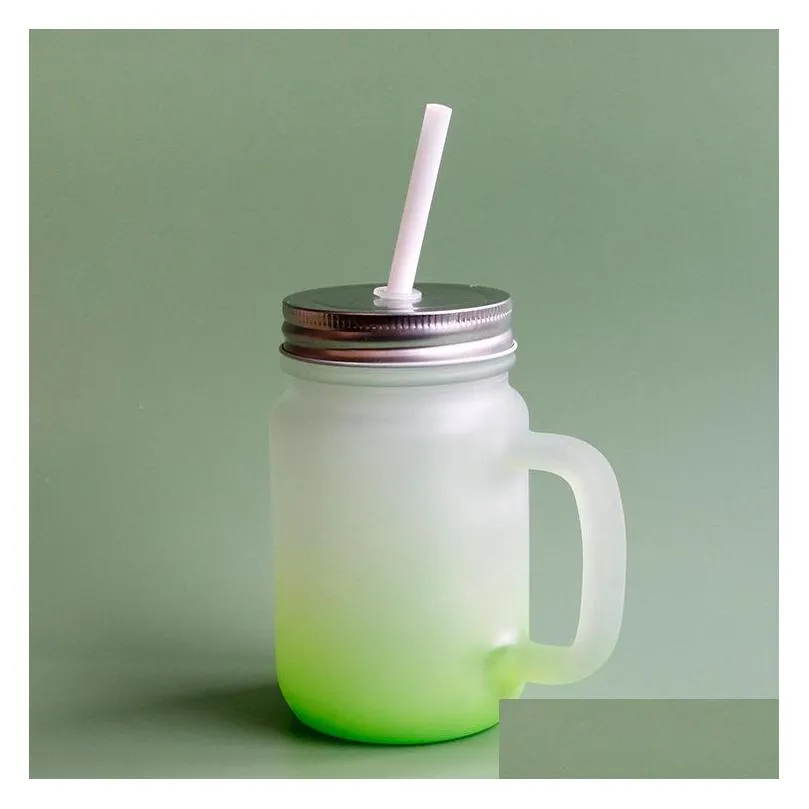 glass water bottle with portable straw family breakfast milk juice coffee coke cup simple office water bottle drinkware