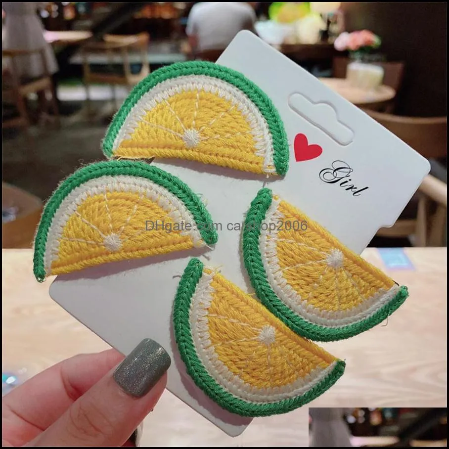 party favor korean version of hyunya wool knitted hairpin girl baby fruit side bangs clip childrens bb clip female