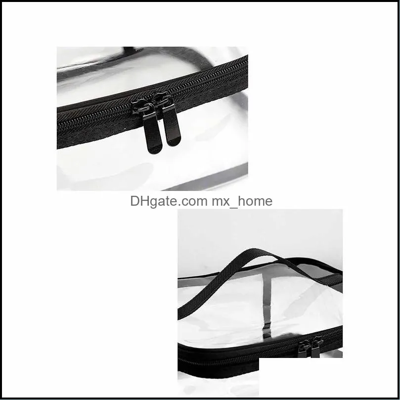 storage bags 2pcs travel portable clear cosmetic pvc waterproof transparent toiletry makeup case organizer water washing