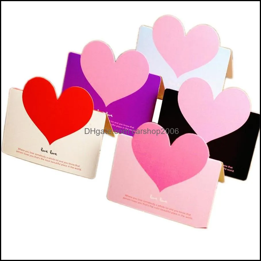 spot wholesale love shaped greeting card diy korean creative thanksgiving blessing birthday christmas