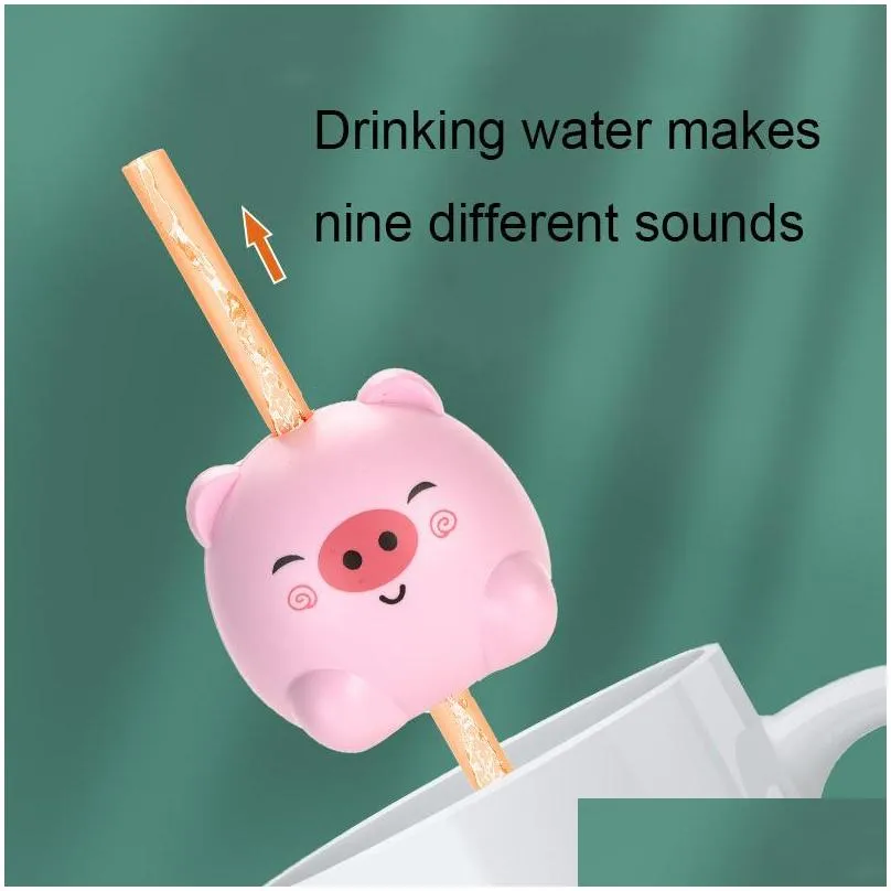 cartoon animal drinking sound straws talking straws with water and liquid sensors and 9 interesting sound effects