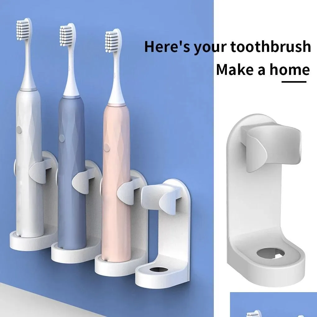 organization 1pc electric toothbrush holder wall mount bracket space saving bathroom accessories inventory wholesale