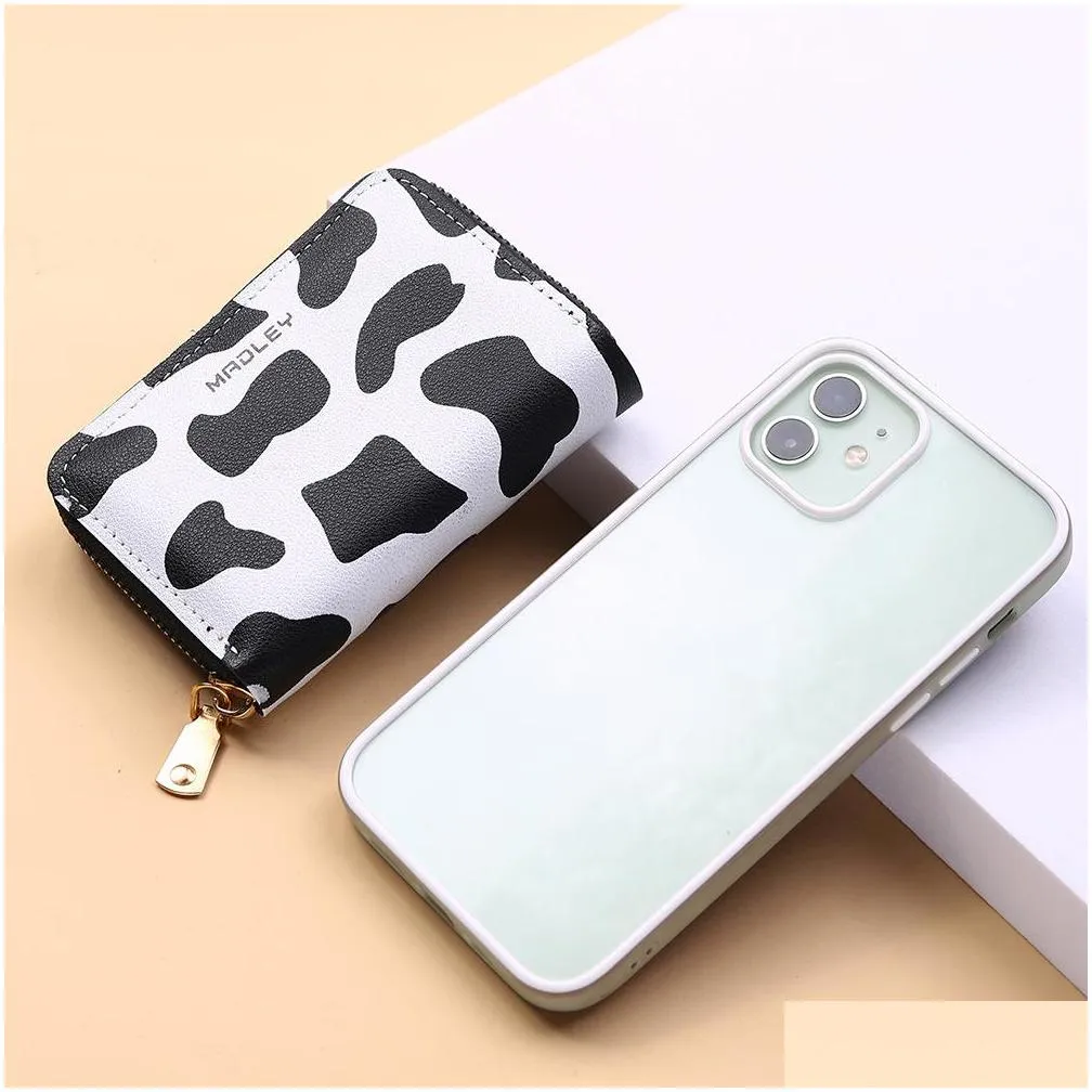 fashion cow pu leather cartoon anime multicard slot short women coin purses women wallet for outdoor female girl gift