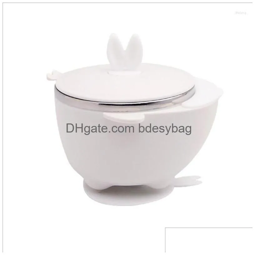 bowls stainless steel childrens dishes set sucker feeding tableware plate suction baby eating bowl kids assist training bow