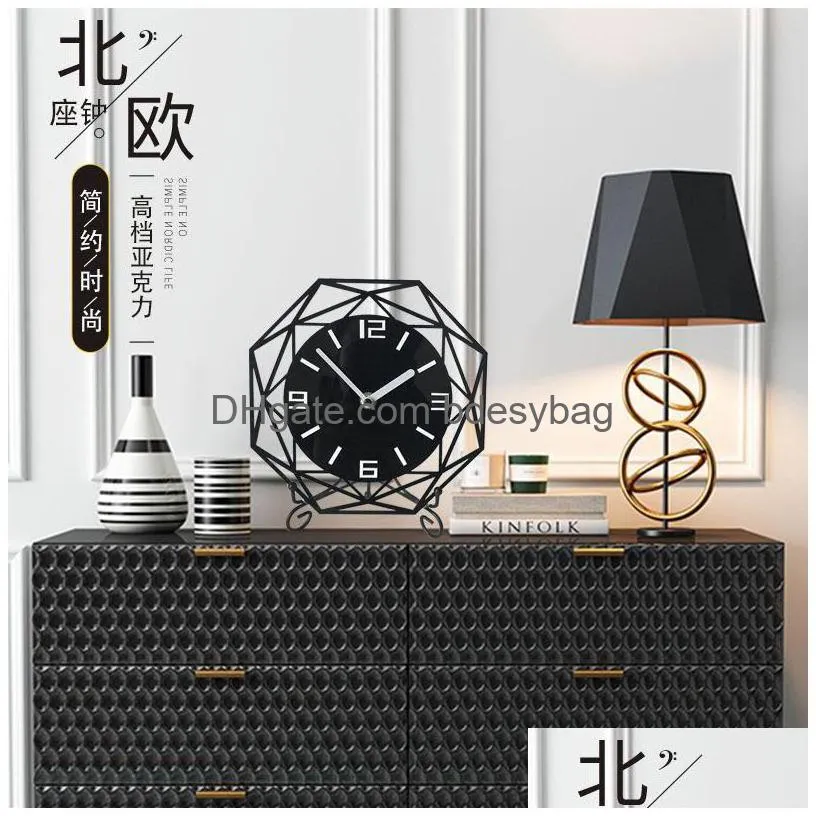 desk table clocks creative modern design rpet acrylic clock watch for home living room decoration crafts gift