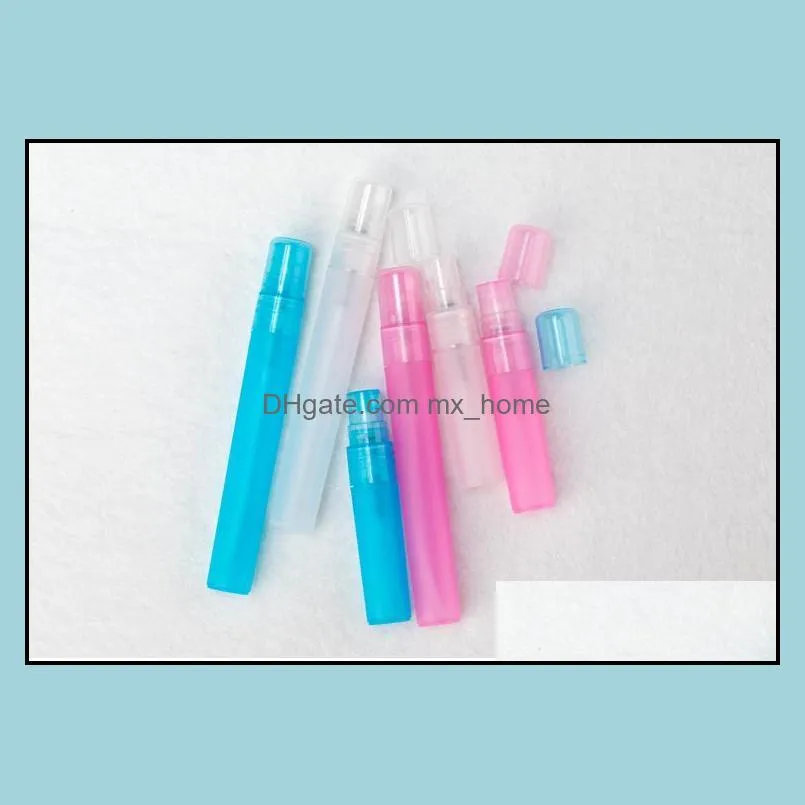 5ml 8ml 10ml plastic spray bottle empty cosmetic perfume container with mist atomizer nozzle perfume sample vials sn490