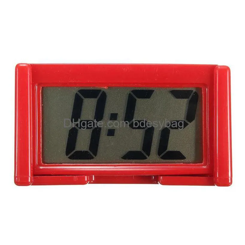 desk table clocks mini car digital clock accessories auto electronic lcd watch suitable for interior decorate