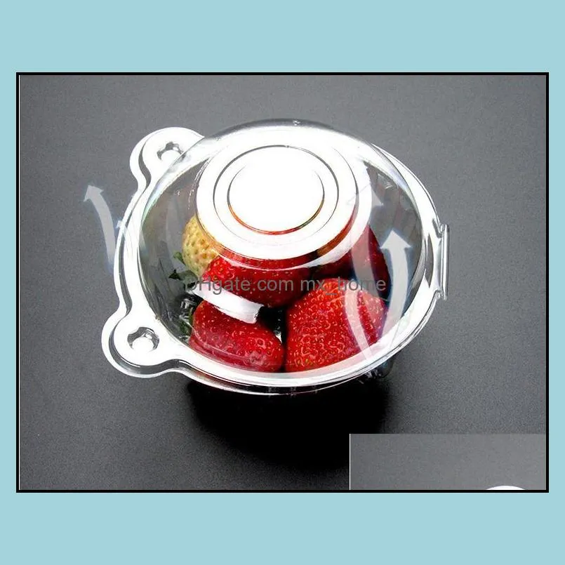 plastic cupcake cake muffin dome case disposable fruit salad holder boxes container packaging box sn2255