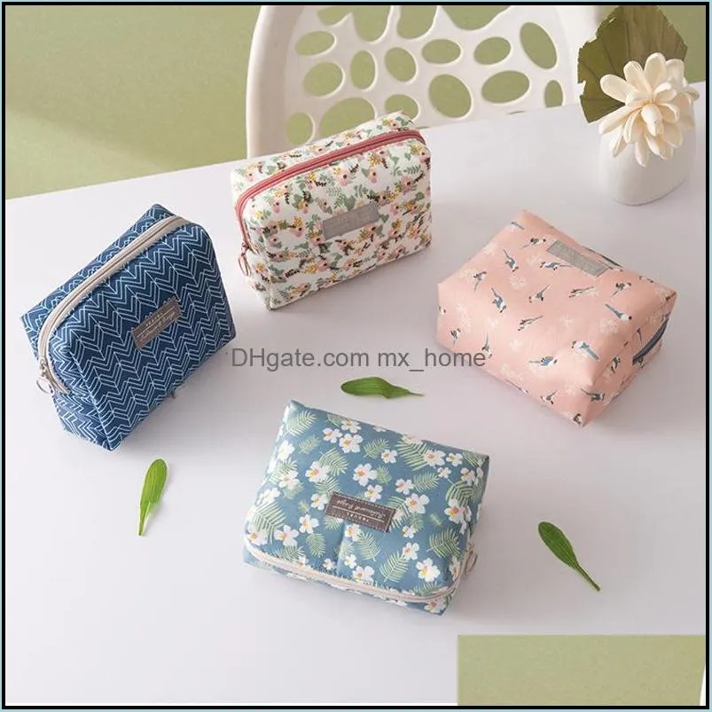 storage bags 1 pc beauty organizer handbag spring flower makeup bag for women large floral cosmetic travel lady