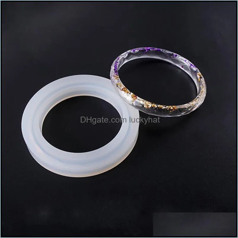 bangle silicone mold flexible resin mold faceted finish bracelet gem molds diy jewellery making craft supplies epoxy moulds