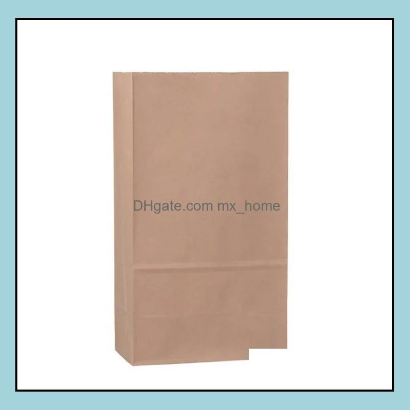 2000 pieces of japanese kraft paper oilproof food bag square bottom disposable takeout storage bread packaging bags size 150x90x270mm