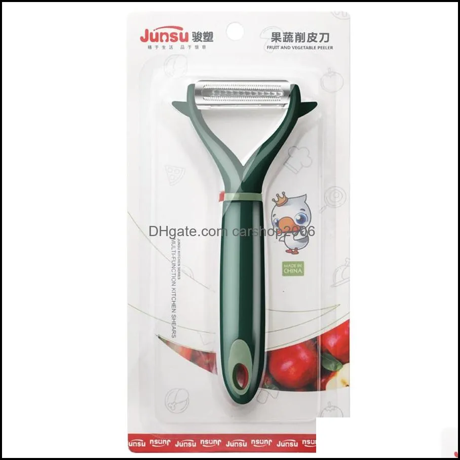 kitchen tools stainless steel peeling knife twoinone fruit peeler multifunctional fruit and vegetable grater factory direct sales