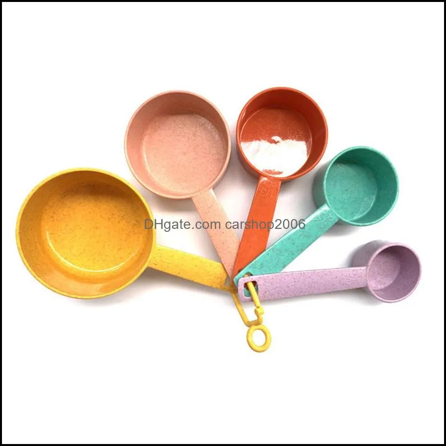 baking tools plastic measuring cup spoon 10piece set with scale kitchen color