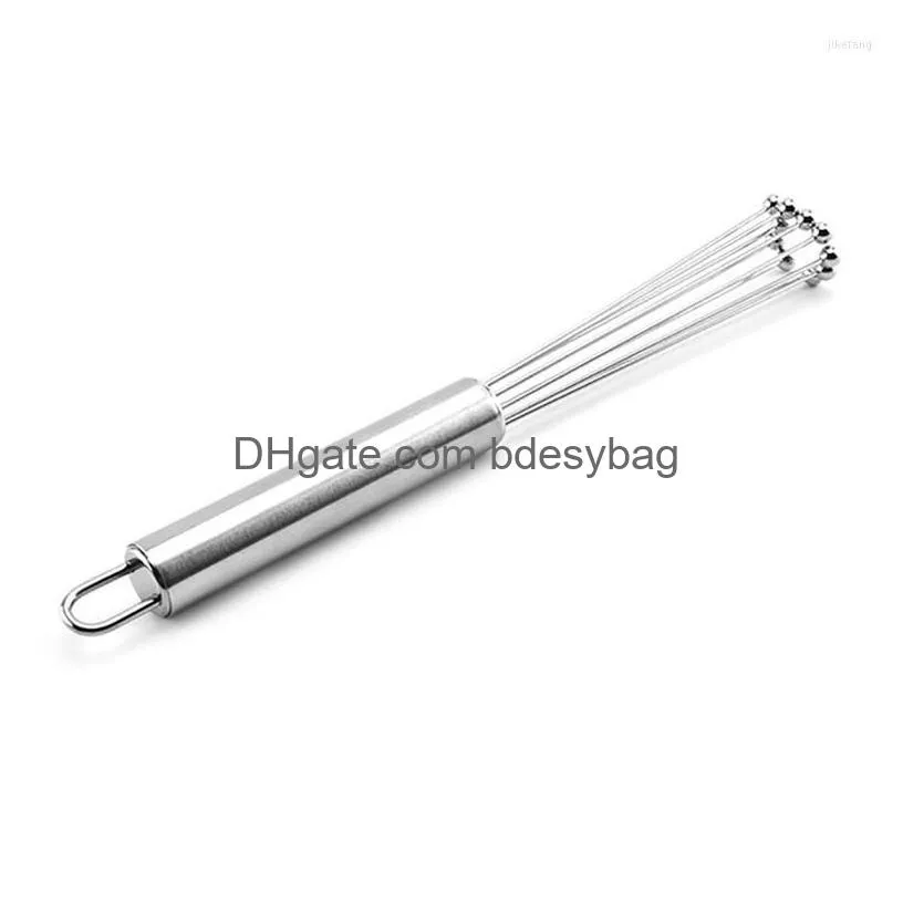 bakeware tools stainless steel whisk flash mixer with pearls egg stirrer milk frother beater kitchen tool for mixing beating and