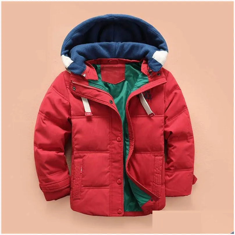 children down parkas 410t winter kids outerwear boys casua warm coats jackets with hood