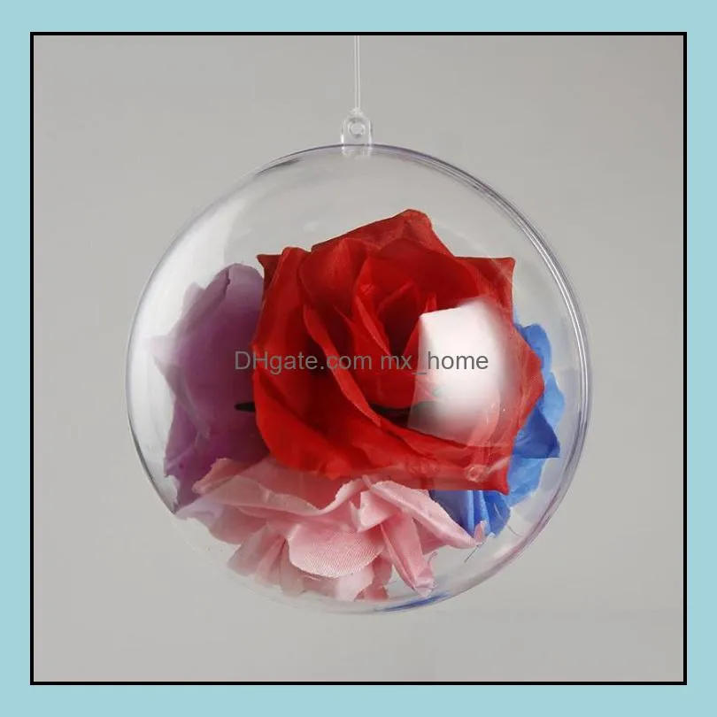 100mm clear plastic fillable ornaments ball plastic round transparent ball baubles festival party wedding christmas decorations balls