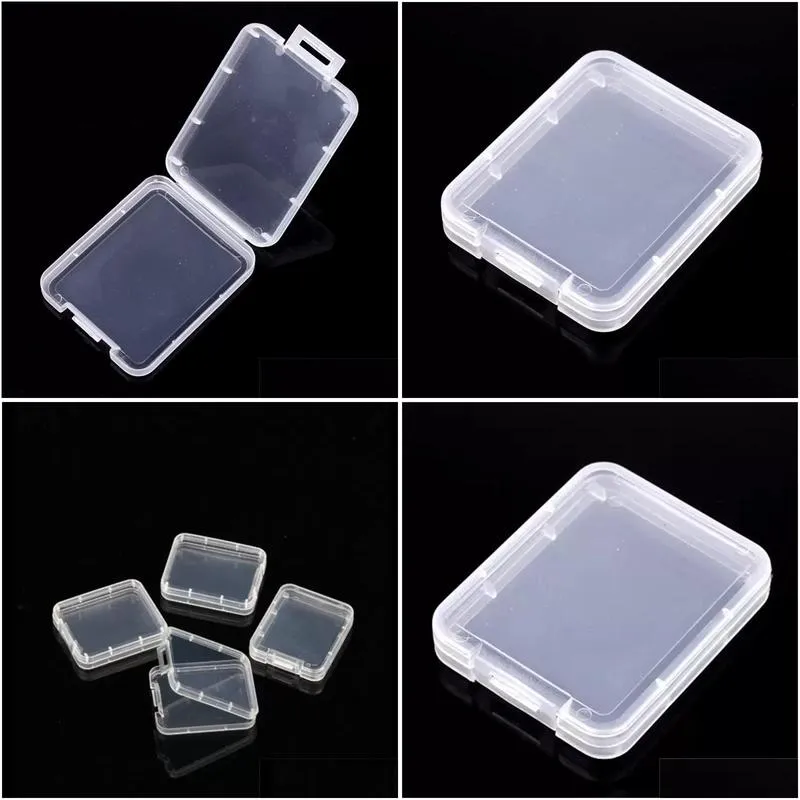 shatter container box protection case memory card boxs cf card tool plastic transparent storage boxes